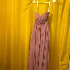 Pink Azazie bridesmaid dress